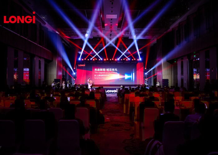 The launch of LONGi's latest Hi-MO 9 modules.