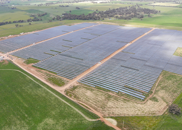 The Molong Solar Farm in New South Wales, owned by Amp Energy. Image: GRS Energy.